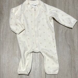 Little Earthlings Cozy Cream Polka Dot Kids One Piece